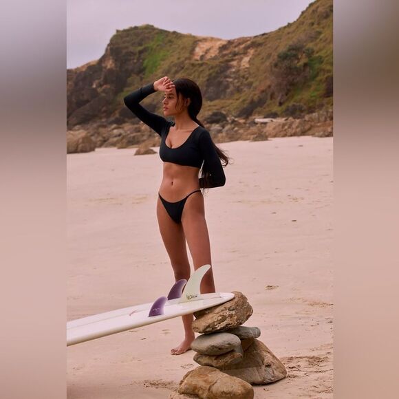 NWT Toast Swim x Free People Signature Surf Crop Top - Picture 1 of 5